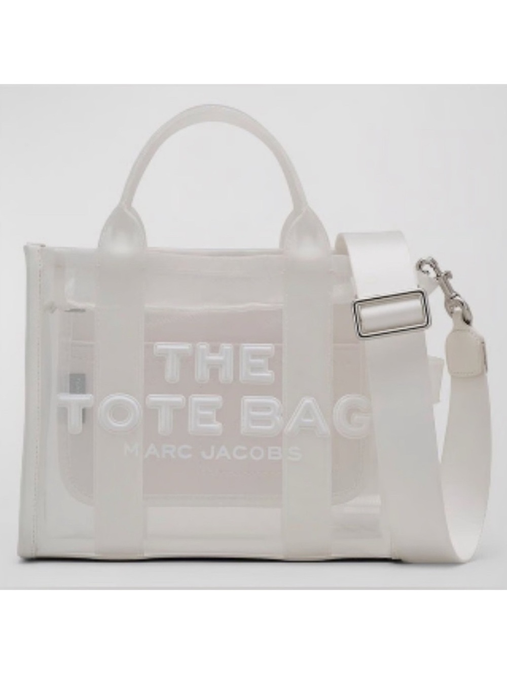 NWT Marc Jacobs The Tote Bag White Mesh Size Medium